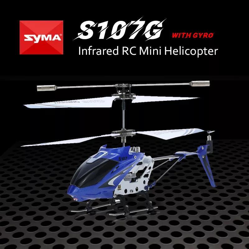 Syma S107G RC Helicopter 3.5 Channel Infrared with Gyro - Indoor Remote Control Mini Helicopter, USB Charger & Spare Blade Included, Ages 14+, Red