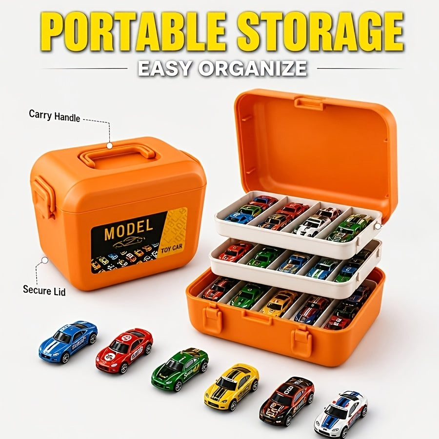 66-Set Toy Car Kits for Kids with Optional Storage Box – Educational DIY Mini Vehicle Playset, Fun Festival & Birthday Gift for Children, Boys and Girls