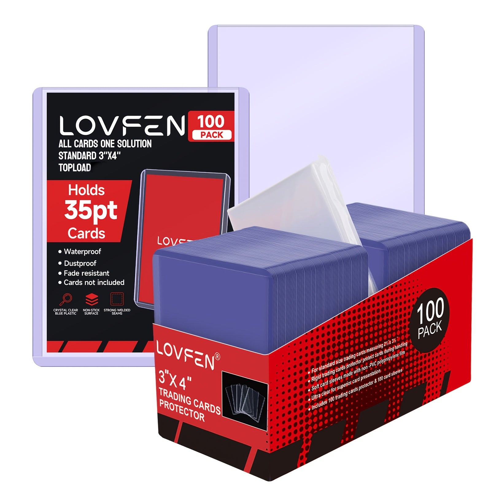Top Loaders and Card Sleeves Set 100 200 500 1000 2000pcs 35pt Sports Card Protectors for Baseball Football Soccer Trading Cards Collectible Cards
