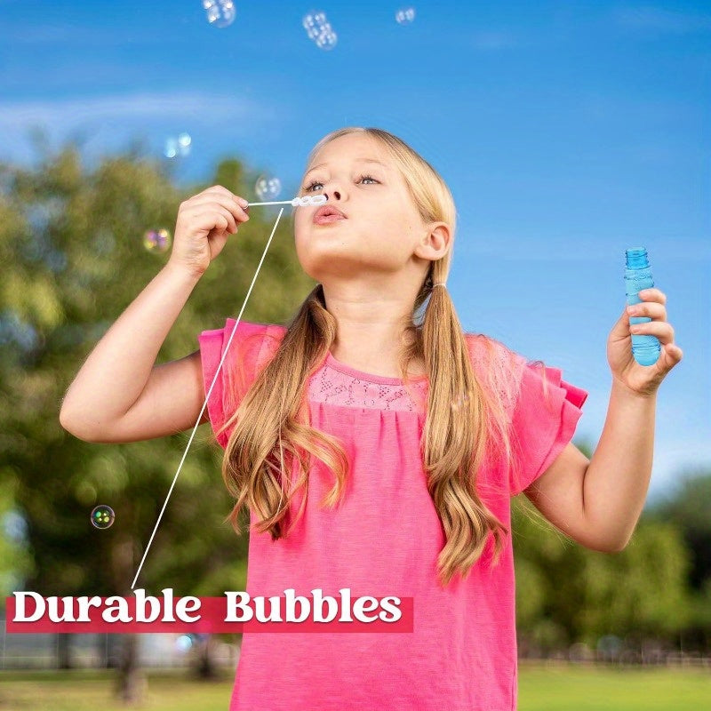 24 Pack Bubble Wands with Liquid for Kids Party Favors Bulk Set – Easter Summer Birthday Outdoor Fun