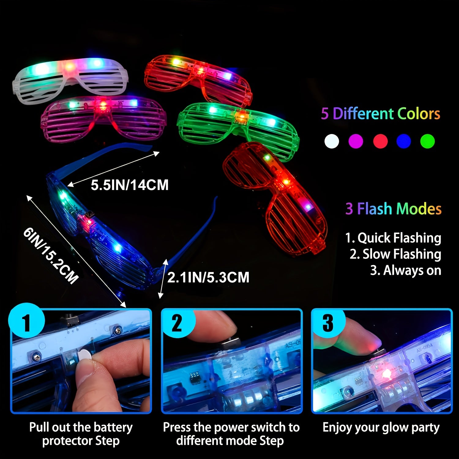 Glow in the Dark Party Supplies 248pcs – LED Glasses, Glow Sticks, LED Hair Clips & Fiber Optic Sticks for Birthday, New Year, Neon Party Favors