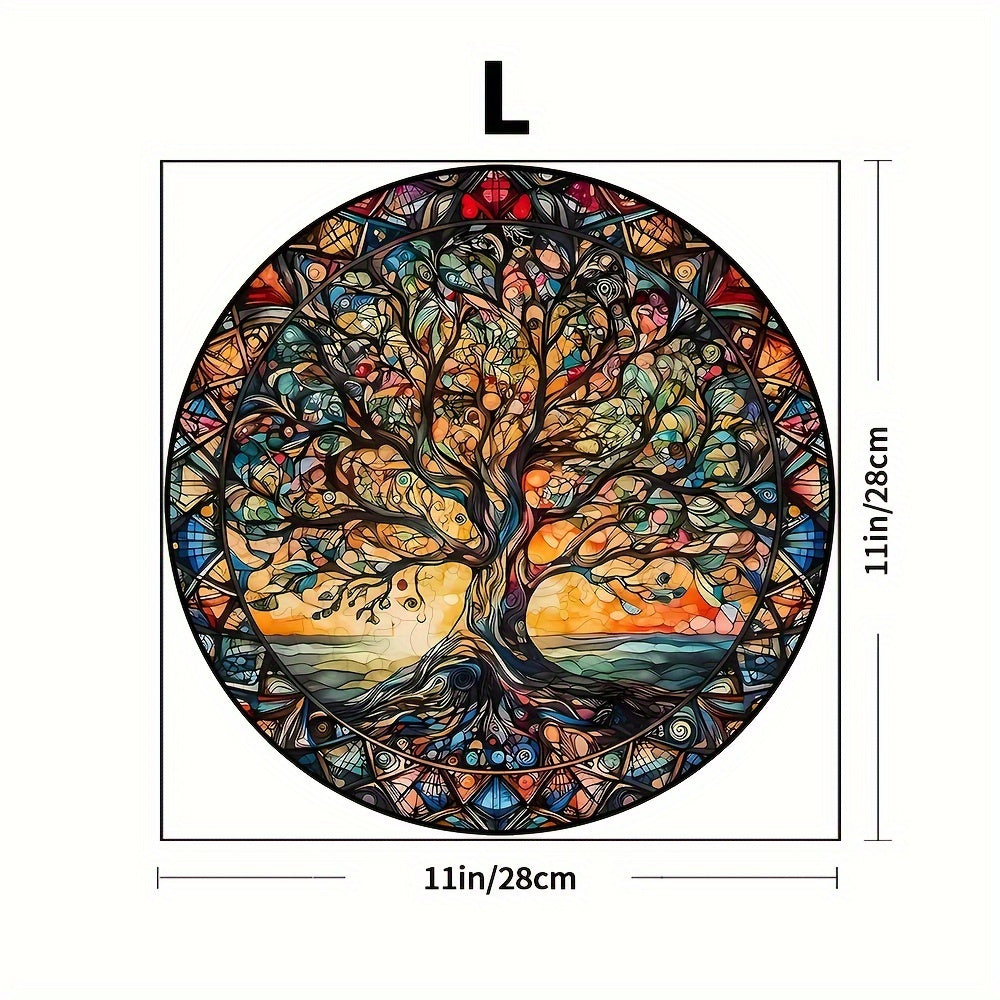 501-Piece Wooden Jigsaw Puzzle - Tree of Life with Animals & Aliens, Wooden Box Brain Teaser Game, Room Decoration & Educational Gift for Christmas Halloween Birthday