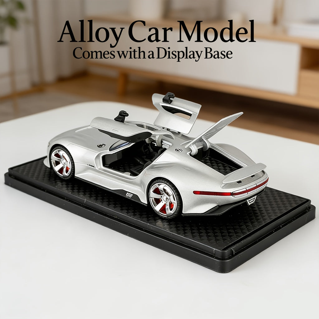 Die-Cast Mercedes-Benz GT Supercar Model Gull-Wing Doors Zinc Alloy 1:32 Scale Collectible Car Display Gift