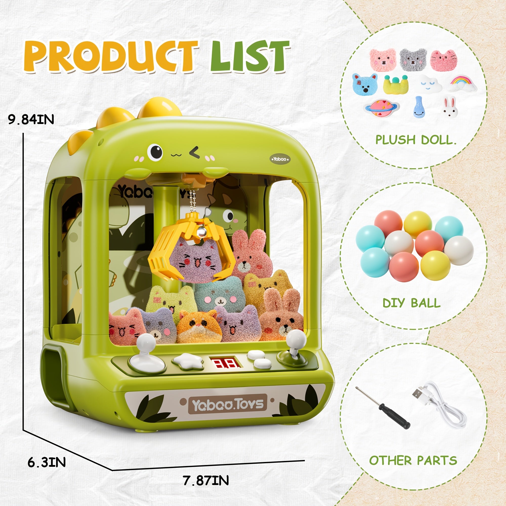 Mini Claw Machine for Kids Unicorn Arcade Vending Toy - Fun Party Game Birthday Gift for Girls Boys Ages 3+, Purple Green Pink