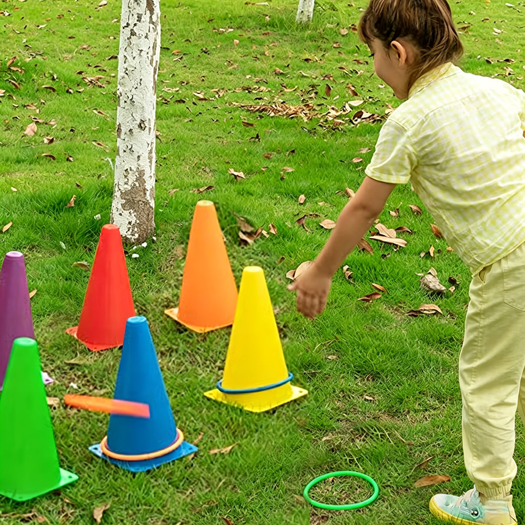 Ring Toss Game Set for Kids 31PCS Outdoor Yard Games Bean Bag Toss Lawn Party Carnival Games for Toddlers Family Easter Gift
