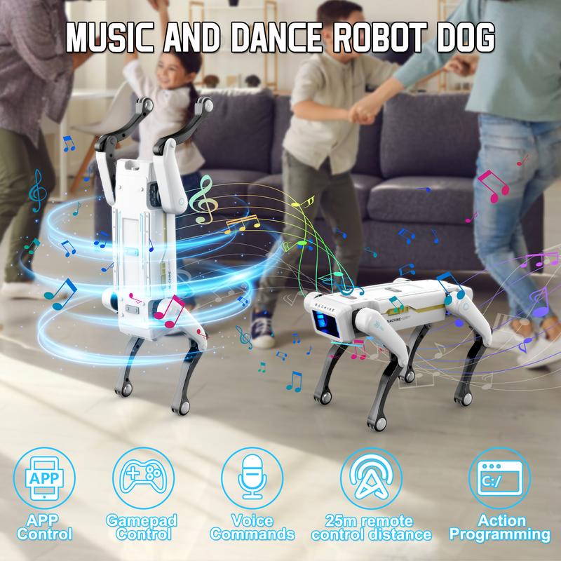 Programmable Robot Dog for Kids Ages 6-8, Remote Control Electronic Pet Toy with Dance and Sound for Interactive Play, Birthday and Christmas Gifts