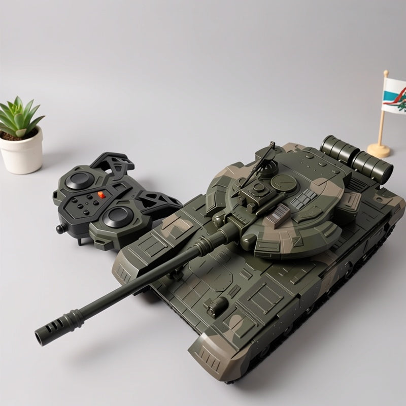1:16 Scale RC Military Tank 9-Channel All-Terrain Off-Road Armored Vehicle with LED Lights & Sound Effects – Collectible Remote Control Tank Toy for Boys Kids Teens Ages 6+ Birthday Christmas Gift