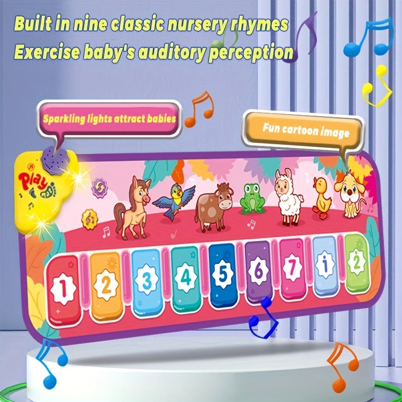 Kids Music Pedal Piano Toy with Animal Sounds & Imitation Play – Multifunctional Educational Early Childhood Musical Toy for Toddlers Boys Girls