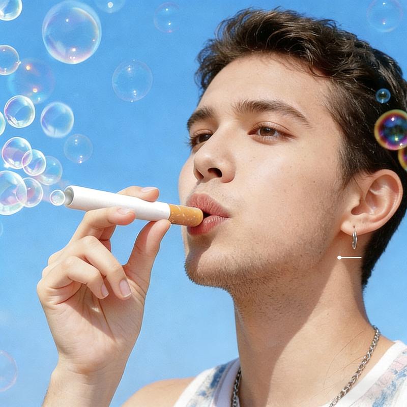 Cigarette Pack Bubble Toy by Bubblero, Reusable Novelty Bubble Blowing Wands with Case, Quirky Birthday Gag Gift and Party Favor