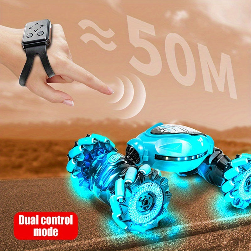 Gesture Sensing RC Stunt Car Transforms Car to Robot 4WD Obstacle Avoidance Self-Balancing Off-Road Remote Control Toy Birthday Christmas Gift Boys Kids