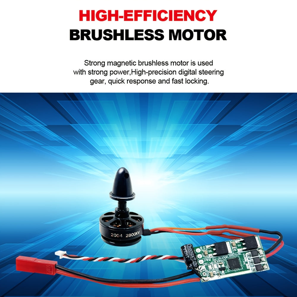 RC Plane 6CH Brushless Motor Remote Control Airplane One-Key Stunt Glider 150M Altitude 2 Batteries Beginner and Experienced Pilots Outdoor Flying Gift