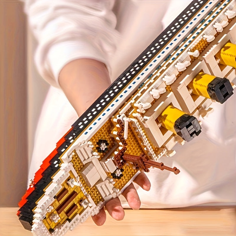 Cruise Ship Building Blocks Set 3000+ Pcs – Large Ocean Liner Model Brick Kit, Collectible Display for Adults Teens, Unique Gift for Ship Lovers