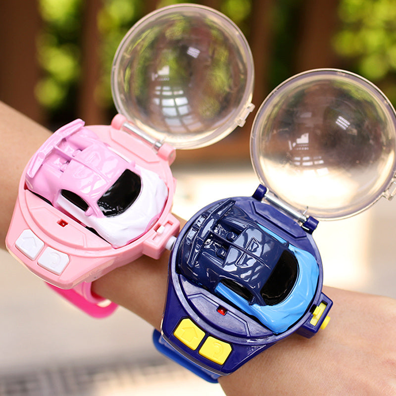 Wearable RC Car Watch Remote Control Mini Electric Metal Racing Car Wrist Watch Controller Kids Boys Girls Christmas Halloween Birthday Gift Cool Gadget Toy
