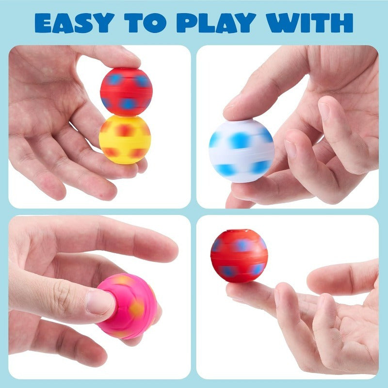 Soccer Fidget Spinners Bulk 72 Pack 9 Colors 1.3 Inch Mini Spin Toy Classroom Prizes Party Favors Goodie Bag Stuffers Kids School Rewards