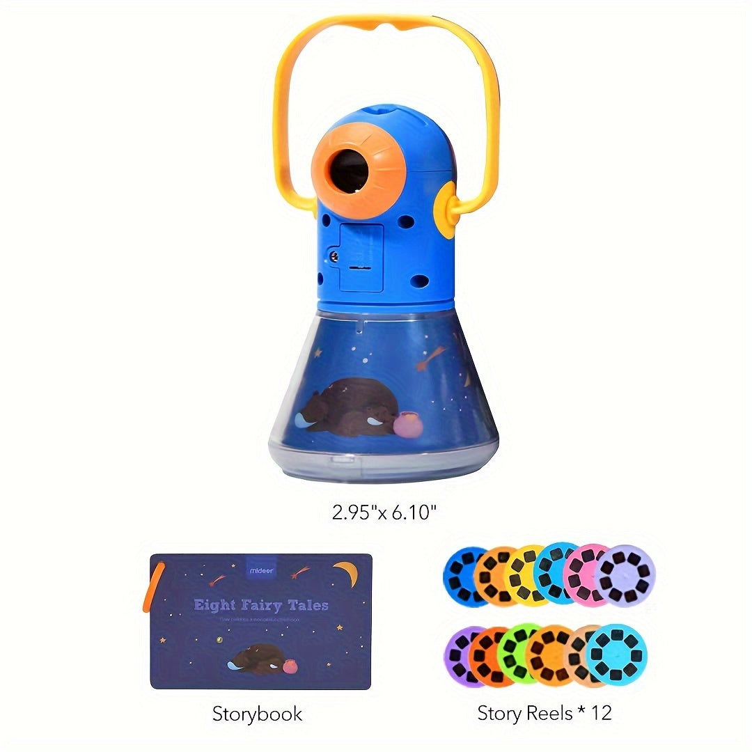 MiDeer Kids Storybook Torch Projector – 12 Story Reels Flashlight, Creative Educational Toy for Children, Sturdy Acrylic Build, Birthday Gift for Boys Girls Ages 3+ (Batteries Not Included)