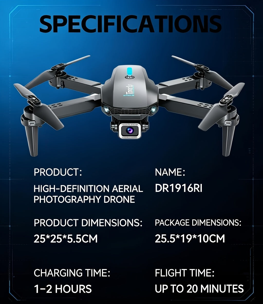 FPV Camera Drone with Dual Camera & Altitude Hold – Aerial Photography RC Quadcopter, Headless Mode, Gesture Photo, One-Key Takeoff/Landing, Drop-Resistant, Beginner & Kids Gift