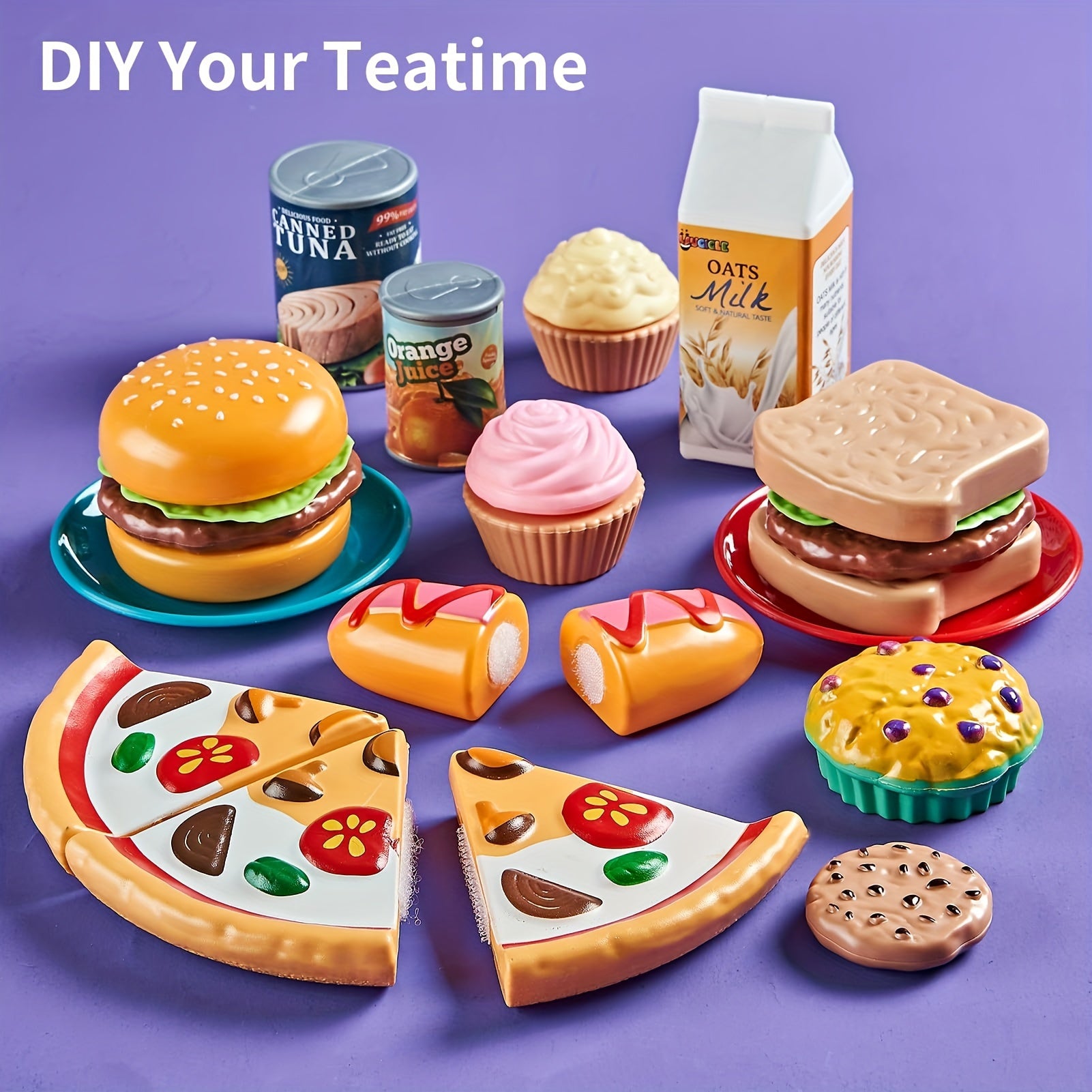 Pretend Cutting Food Playset for Toddlers – 78pcs Simulation Fruits, Seafood & Bakery Kitchen Role Play Toy with Portable Storage Bag, Educational Gift for Kids 18M+