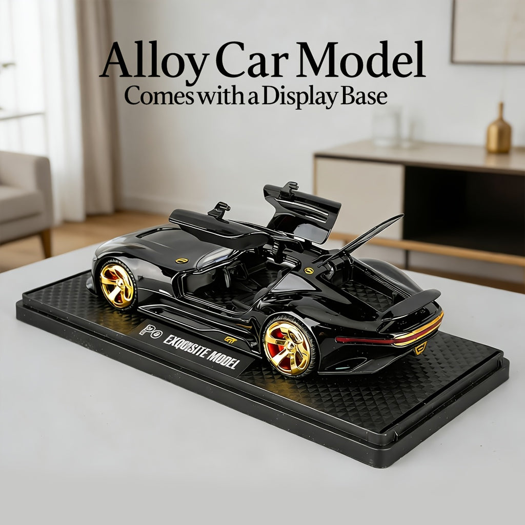 Die-Cast Mercedes-Benz GT Supercar Model Gull-Wing Doors Zinc Alloy 1:32 Scale Collectible Car Display Gift
