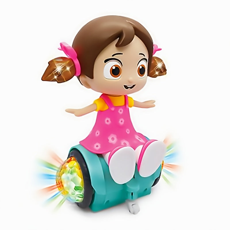 Electric Stunt Rotating Dancing Girl Balance Car Toy – Universal Spinning Fidget Toy for Kids, Fun Holiday Birthday Christmas Halloween Gift for Boys and Girls