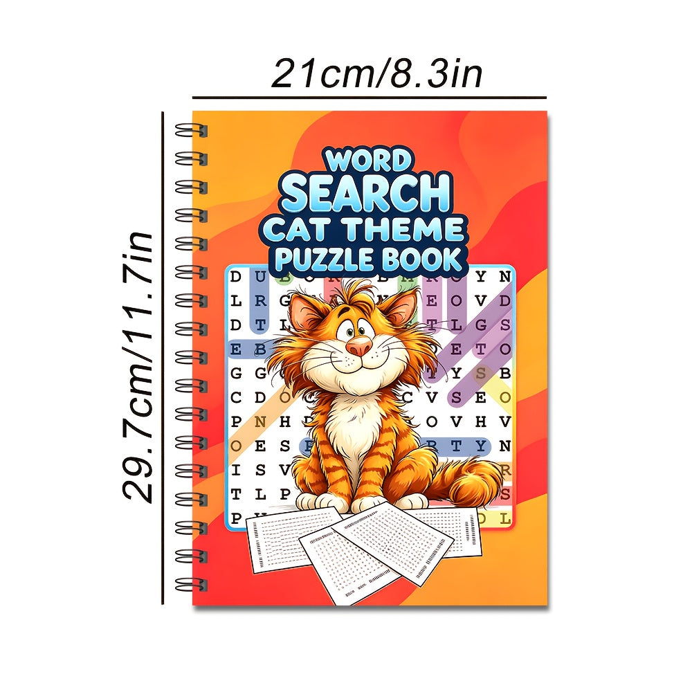 550+ Large Print Word Search Book for Adults & Seniors – Cat-Themed Brain Training Activity Book with 550+ Fun Puzzles, Stress Relief Games, Cognitive Gift for Men & Women