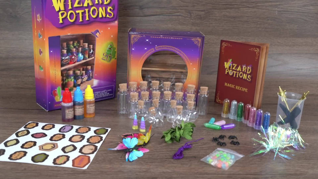 DIY Magic Potion Craft Kit for Kids – Wizard Potion Bottle Making Set – Fantasy Arts & Crafts for Boys & Girls Ages 6+ – Halloween Party Activity – Christmas & Birthday Gift