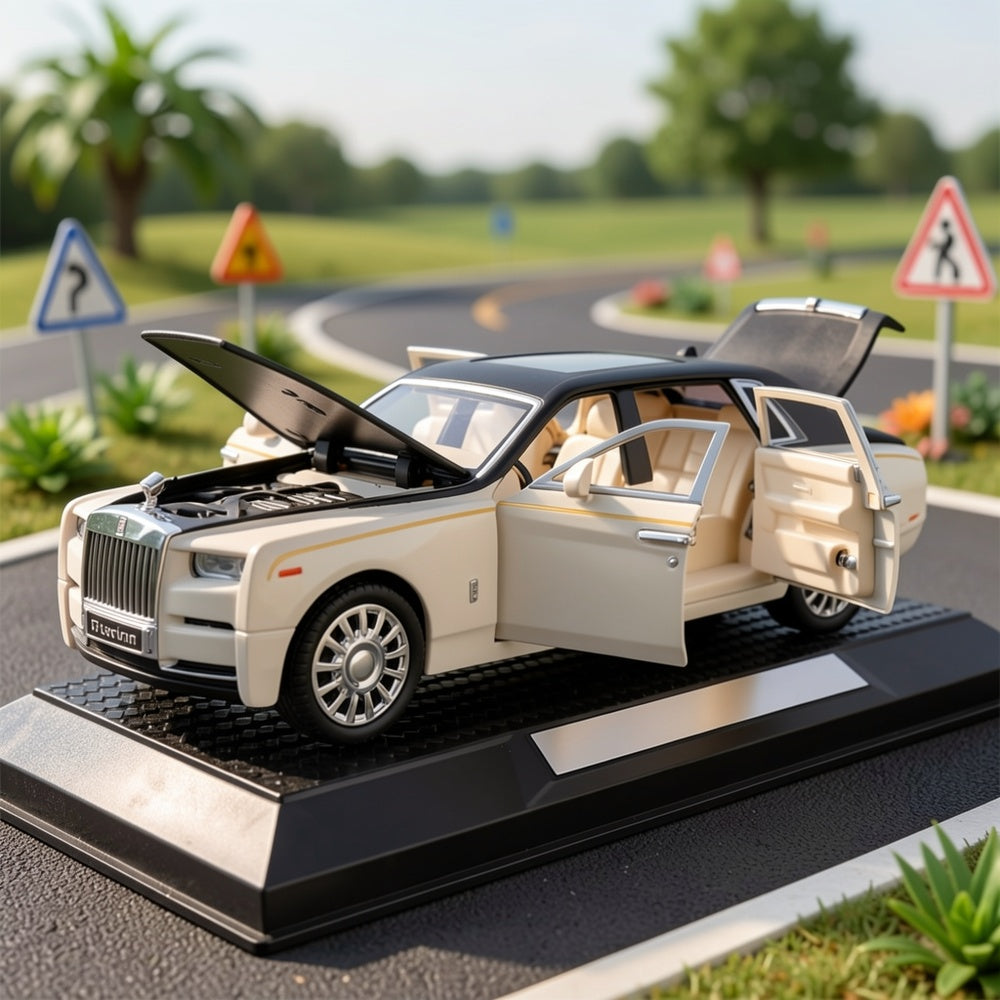 Openable Doors Zinc Alloy Die-Cast Car Model with Display Base – Highly Detailed Static Collectible Decoration, Perfect Gift for Car Enthusiasts, Birthdays & Christmas