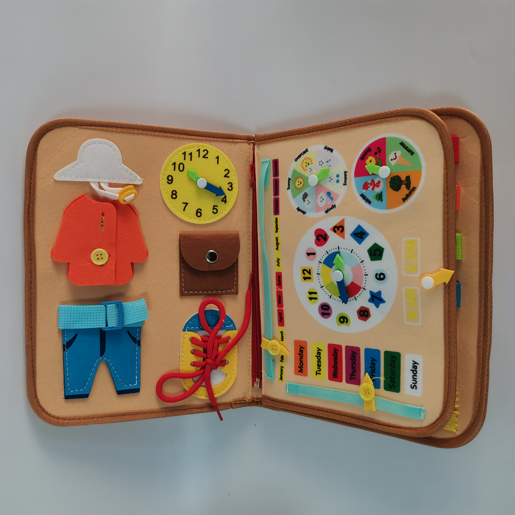 Busy Board for Toddlers – Sensory Toy for Fine Motor Skills Development, Educational Activity Board & Travel Toy for Car & Airplane, Gift for Boys & Girls Ages 1-3