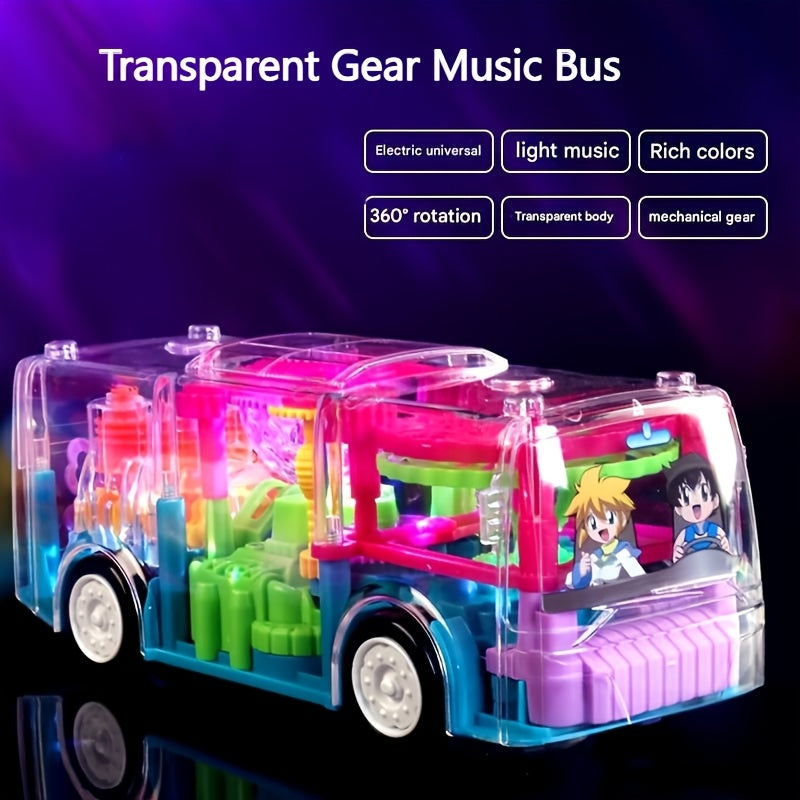 Electric School Bus Toy for Kids - Interactive Light & Music Moving Toy, Educational Baby Toy for Boys Girls, Easter Valentine Classroom Gift, Random Color