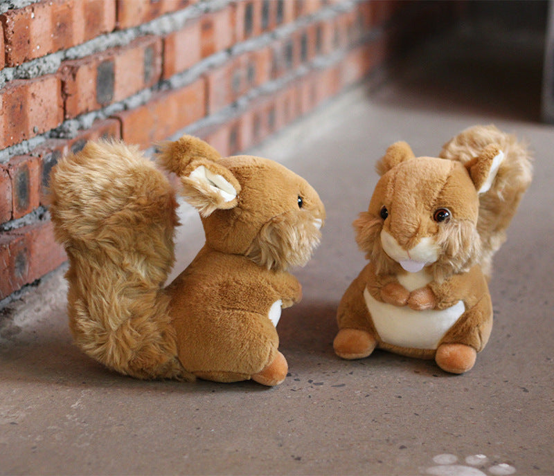 Realistic Squirrel Plush Toy 20cm – Cute Cartoon Squirrel Stuffed Animal Doll, Emotional Companion & Room Decor, Birthday Holiday Gift for Animal Lovers Boys Girls, Easter Valentine’s Day Present