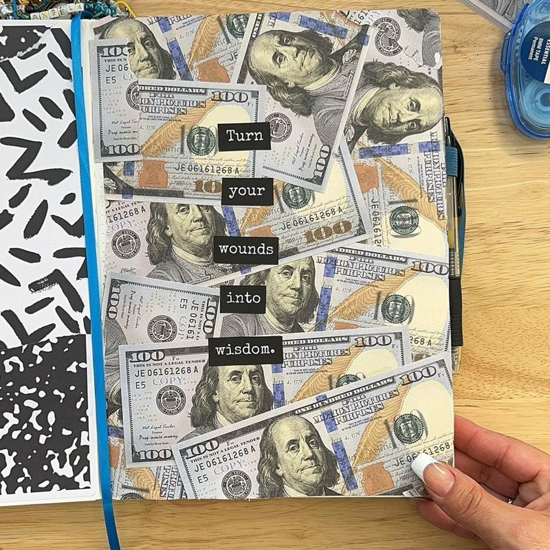 Junk Journal Quote Cutouts, 6 Matte Typewriter Text Sheets for Scrapbooking and Collage, Cut-Your-Own Creative Paper Craft Supplies