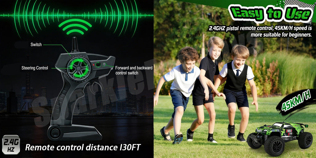 High-Speed 4WD Off-Road RC Truck 40KM/H+ Racing Class All-Terrain Remote Control Car with 2.4GHz Controller – Fast RC Vehicle Gift for Boys Kids Ages 3+