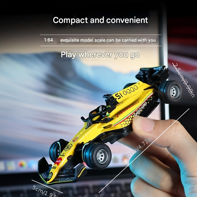 Mini RC Racing Car 1:64 Scale 4WD Drift Alloy Die-Cast with Lights & Adjustable Speed, 2.4G Remote Control Car for Boys Kids Adults, Indoor Outdoor Christmas Birthday Gift
