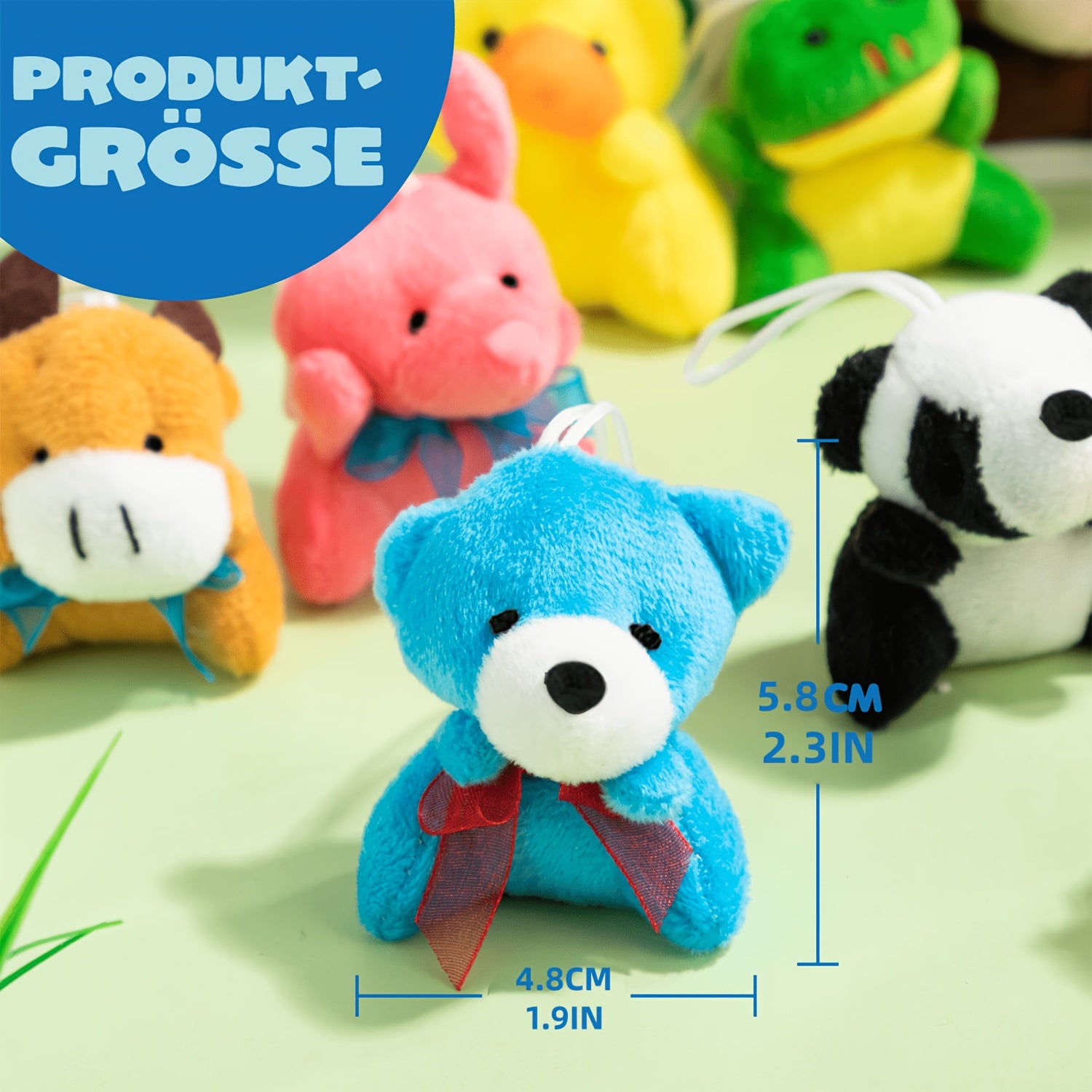 36 Pack Mini Animal Plush Toy Assortment 3 Inch – 36 Different Animals with Keychains, Bulk Party Favors, Carnival Prizes, Classroom Rewards, Pinata Fillers, Halloween Christmas Birthday Gift for Kids