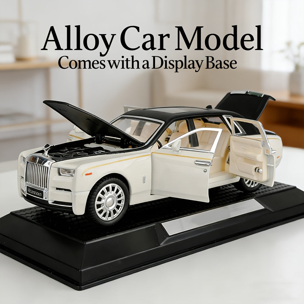Openable Doors Zinc Alloy Die-Cast Car Model with Display Base – Highly Detailed Static Collectible Decoration, Perfect Gift for Car Enthusiasts, Birthdays & Christmas