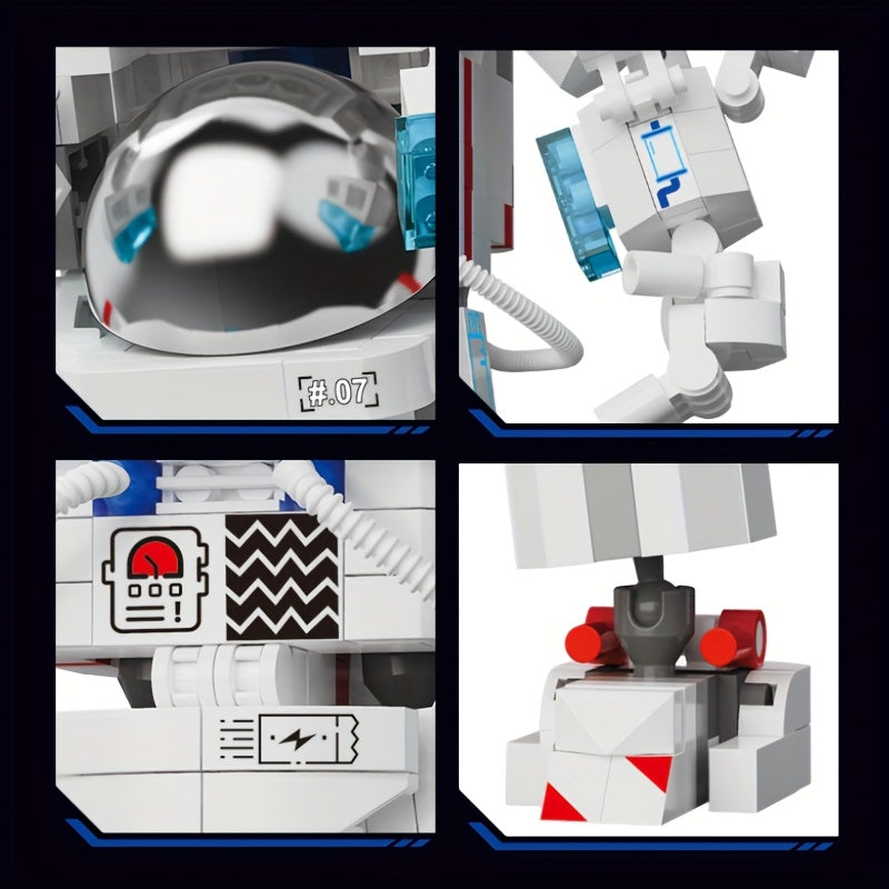 Astronaut Mini Building Block Set 623pcs – Space Theme DIY Desk Decoration, Stress-Relieving Assembly Toy for Boys & Girls, Easter & Holiday Gift