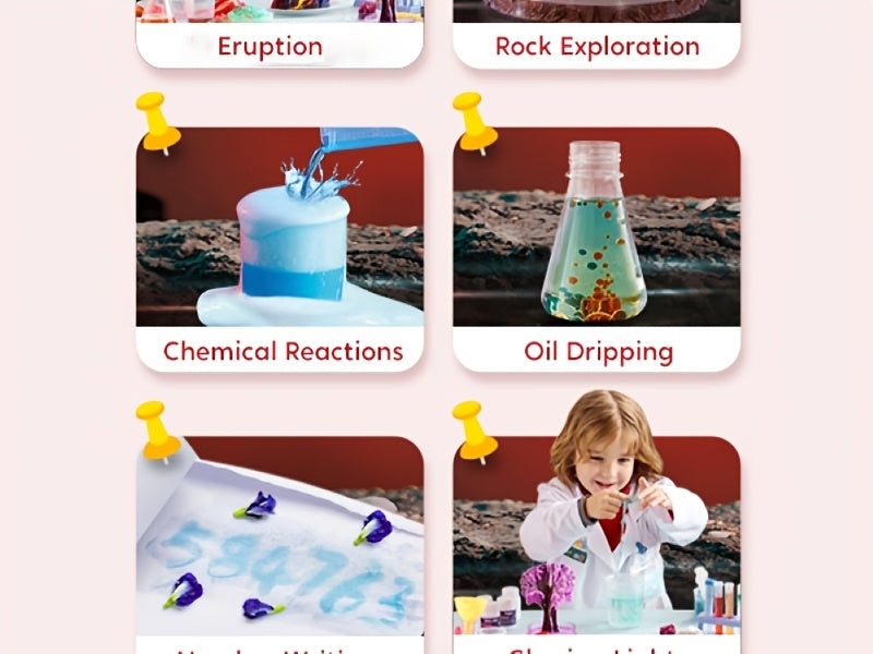 Amazing Science Kit for Kids 85+ Experiments – STEM Activities Gem Digging Crystal Growing Volcano Chemistry Educational Toy Gift Boys & Girls Ages 6+