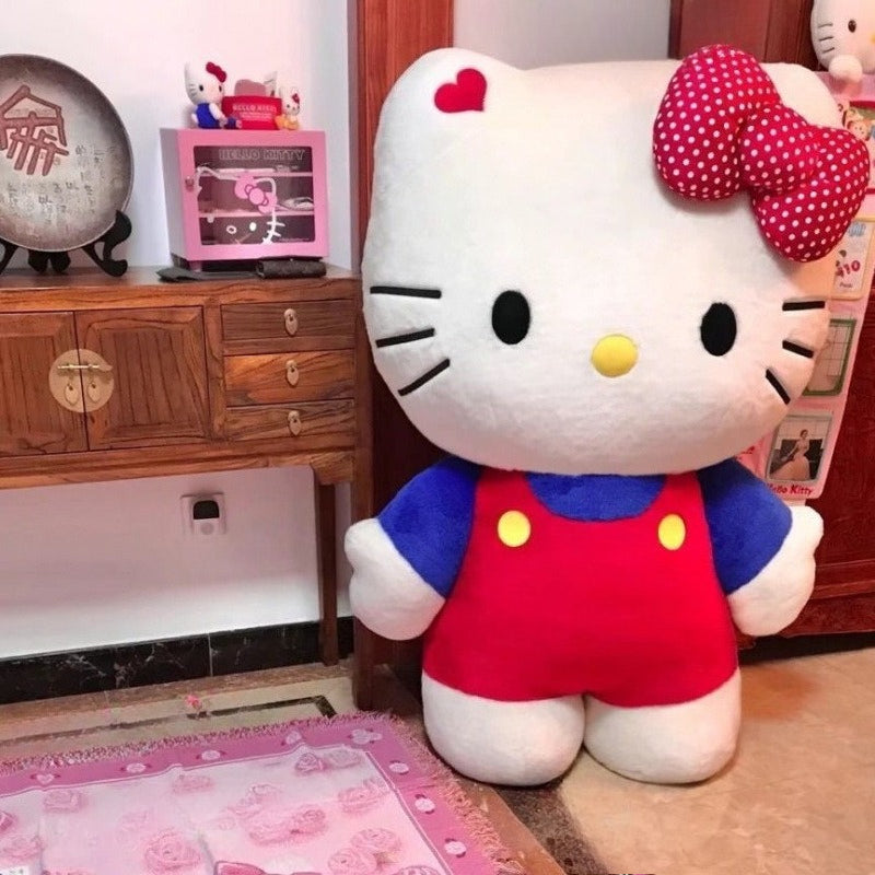Hello Kitty Large Plush Doll 40cm Stuffed Toy Soft Anime Pillow Cute Kawaii Cat Gift for Girls Kids Holiday Birthday Christmas