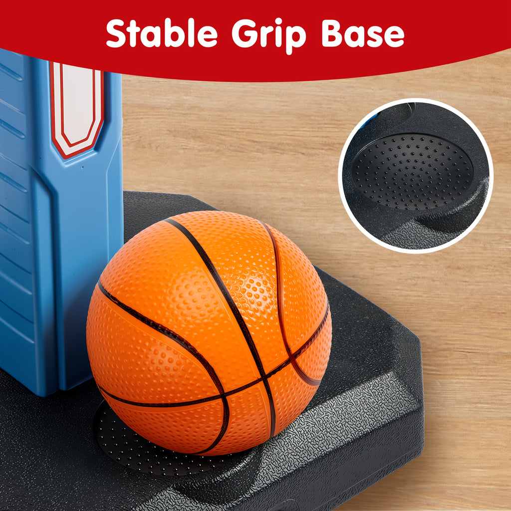 Adjustable Basketball Hoop Set for Kids with 4 Balls & Air Pump – Height 2.5–3.5 Ft, Indoor Outdoor Arcade Game, Sports Toy Gift for Boys & Girls Ages 3+