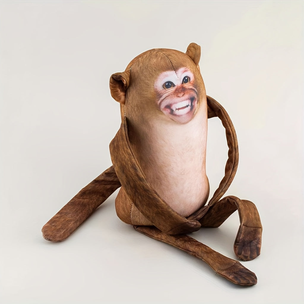 Magnetic Hanging Monkey Plush Toy 9.8 Inch - Funny Fridge Magnet Stuffed Animal Prank Gag Gift for Office Home Decor, Meme Novelty Gift for Adults Teens, Monkey Business Lover Gift