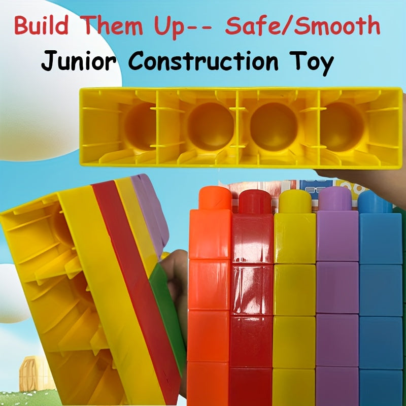 Educational Stacking Blocks for Toddlers 30 Pcs Number Learning Building Blocks with Decals Ages 12M Plus STEM Toy for Boys Girls - Baby Shower Gift