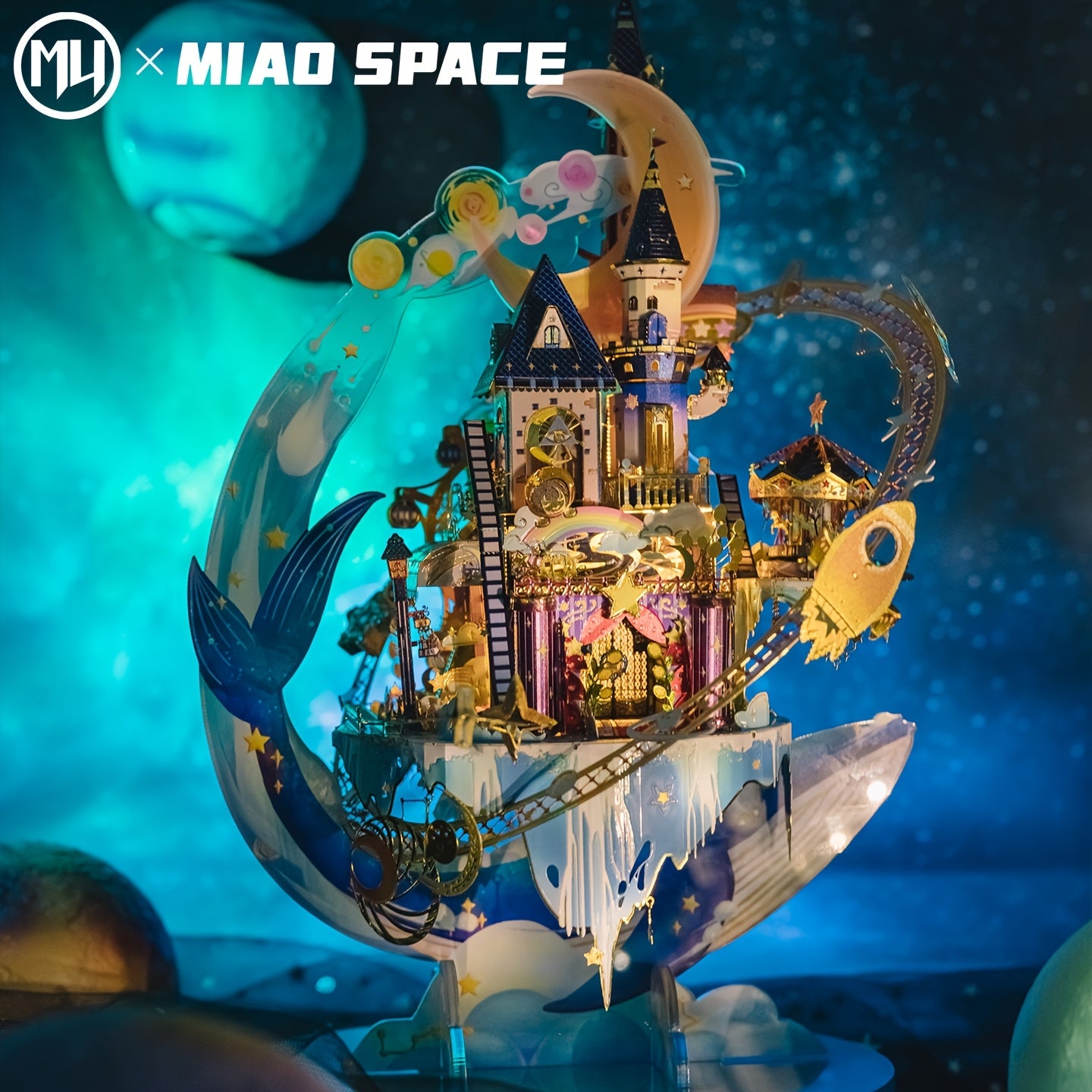 3D Metal Puzzle Star Playground Model Kit – Handcrafted Garden Building Set, Unique Birthday Gift for Teens Adults Girlfriends, Ages 14+