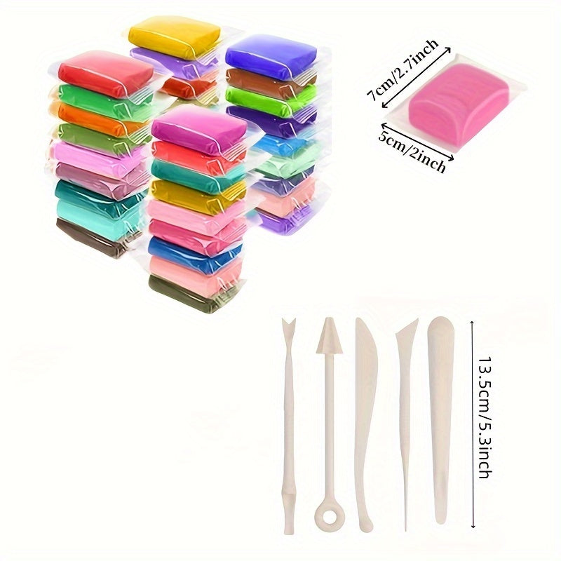 Air Dry Modeling Clay Kit 48 or 96 Colors – Non-Toxic Magic Clay with Sculpting Tools for Kids Ages 3-12, DIY Art Crafts, School Projects & Birthday Gift for Boys & Girls