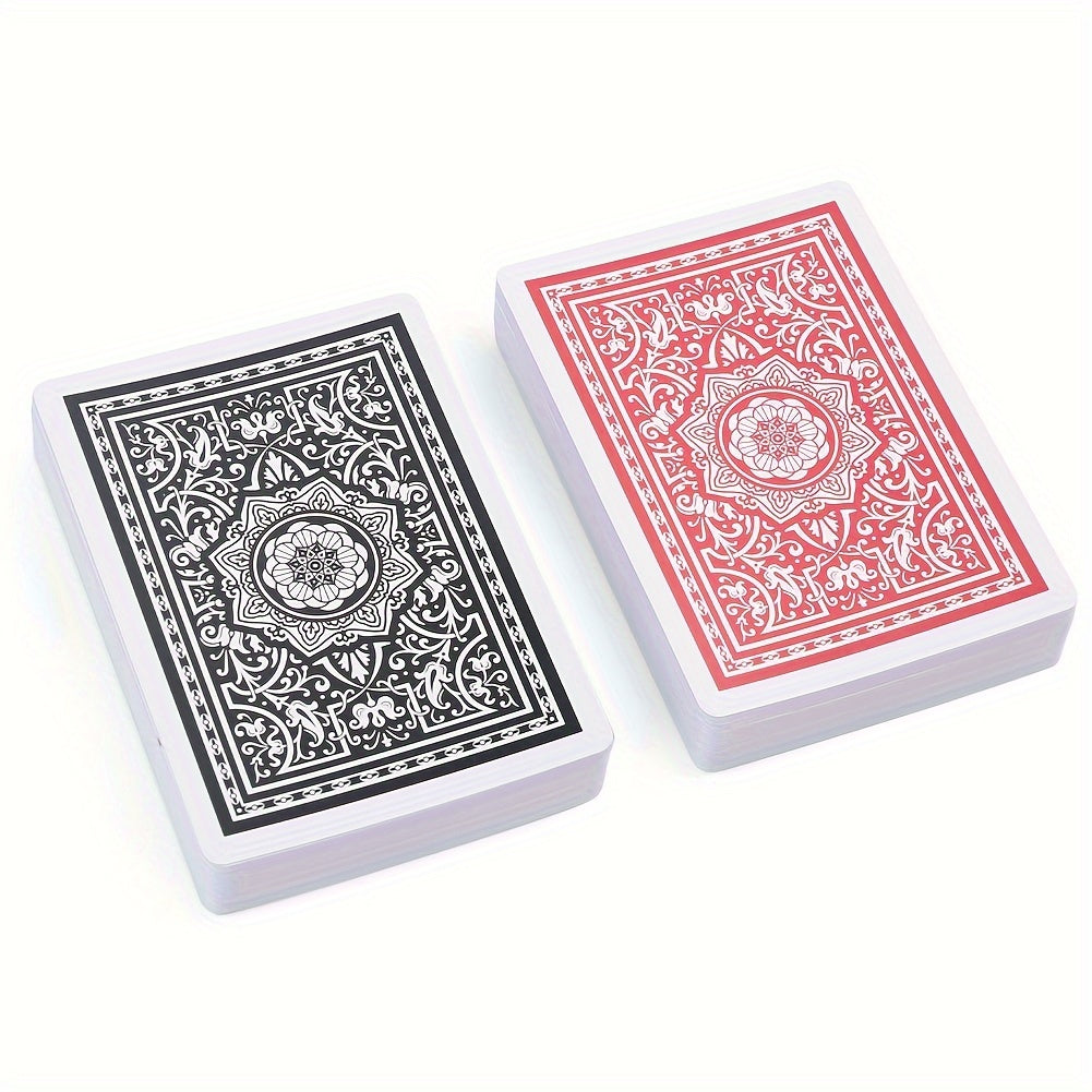Jumbo Index Playing Cards 12 Decks Large Print Poker Size for Texas Holdem Blackjack Euchre Rummy 6 Red 6 Black Bulk Card Set Party Game Night Gift