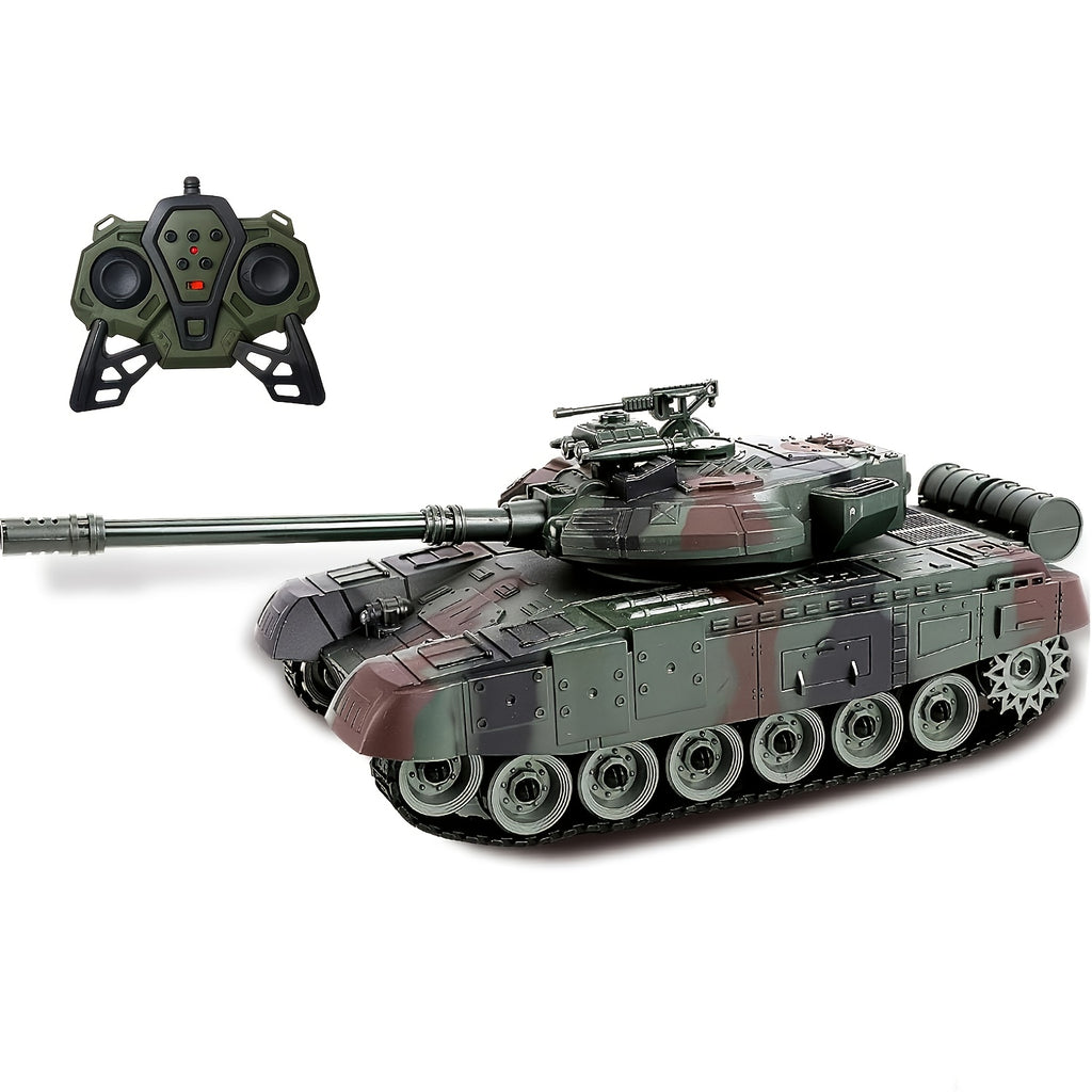 RC Tank Toy 2.4GHz Remote Control Military Tank – All-Terrain Off-Road Armored Vehicle with Strong Climbing Ability, Cool Army Tank Gift for Boys Ages 6+