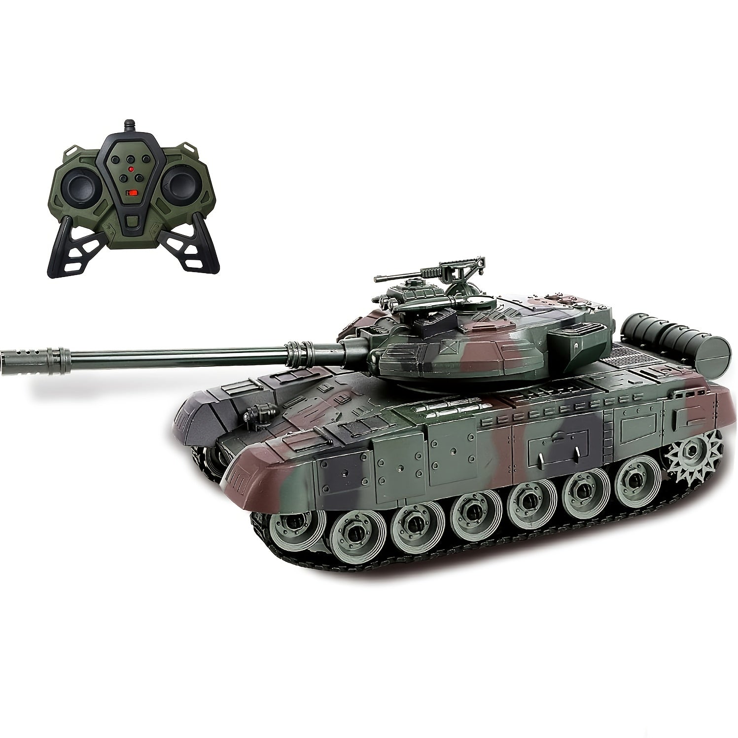 RC Tank Toy 2.4GHz Remote Control Military Tank – All-Terrain Off-Road Armored Vehicle with Strong Climbing Ability, Cool Army Tank Gift for Boys Ages 6+