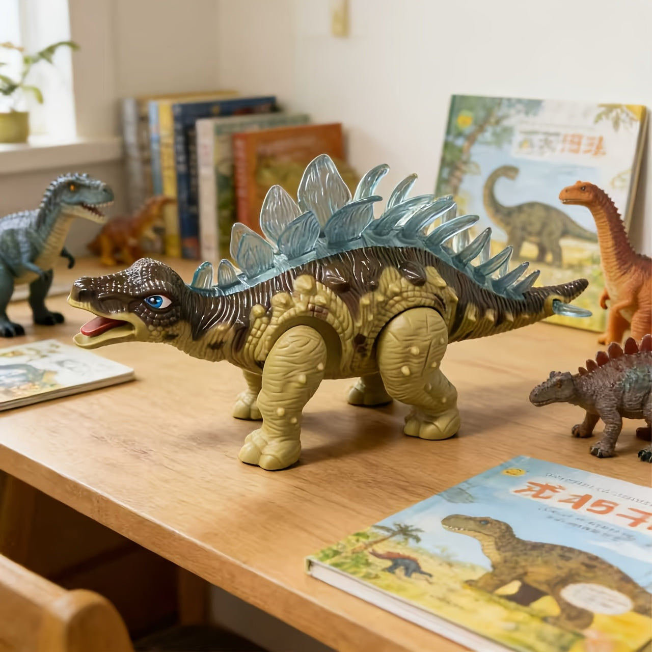 Walking Ankylosaurus Dinosaur Toy with Sound & Light – Interactive Jurassic Dinosaur Figure for Kids – Random Color Electric Dino Toy – Birthday & Children's Day Gift for Boys & Girls