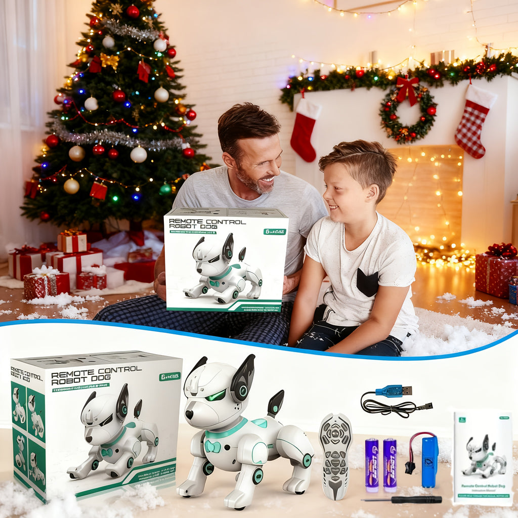 Robot Dog Toy for Kids, Interactive Electronic Pet with Sound & Stunts, AI Programmable Companion, Birthday Gift for Boys Girls Ages 5+