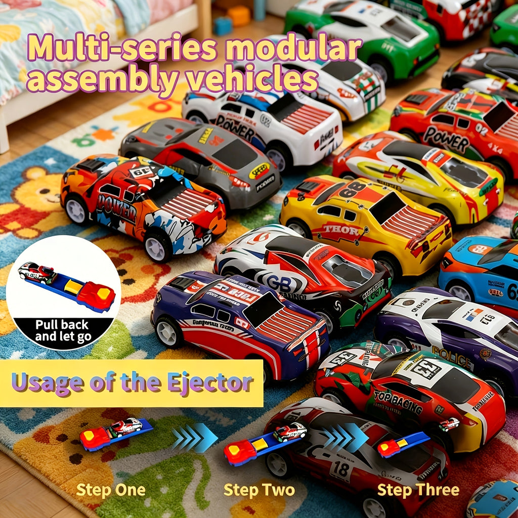 66-Set Toy Car Kits for Kids with Optional Storage Box – Educational DIY Mini Vehicle Playset, Fun Festival & Birthday Gift for Children, Boys and Girls