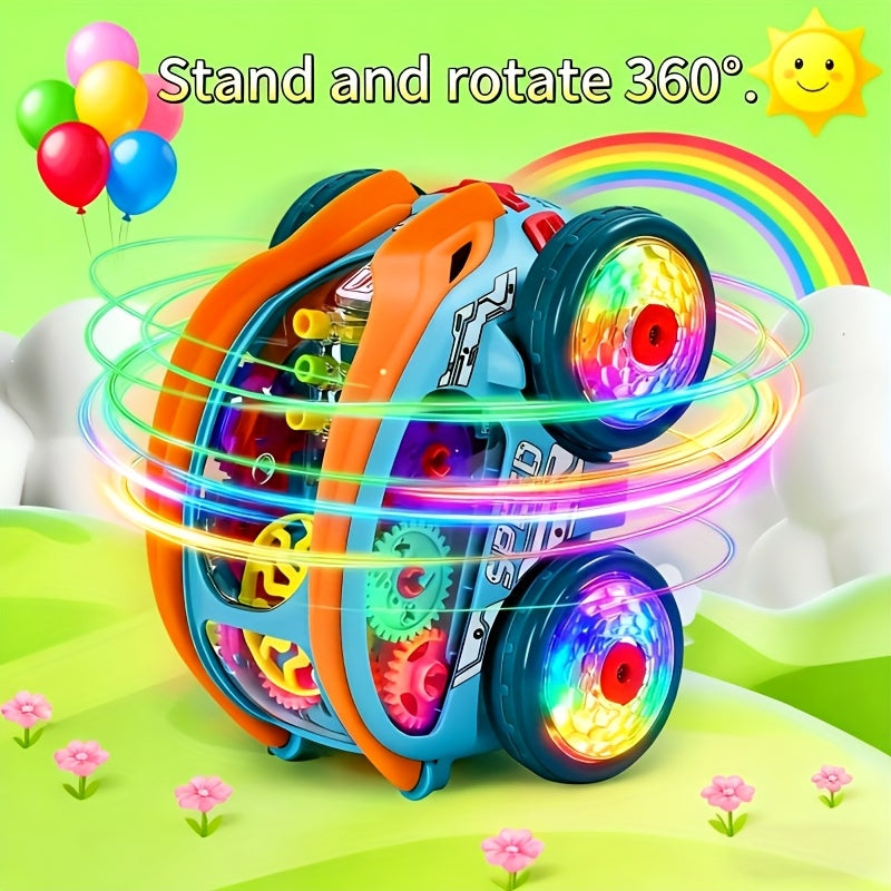 Automatic Dump Truck Toy with Colorful Lights & Music Auto Rolling Fun – Kids Birthday Christmas Halloween Thanksgiving Party Gift Boys Girls