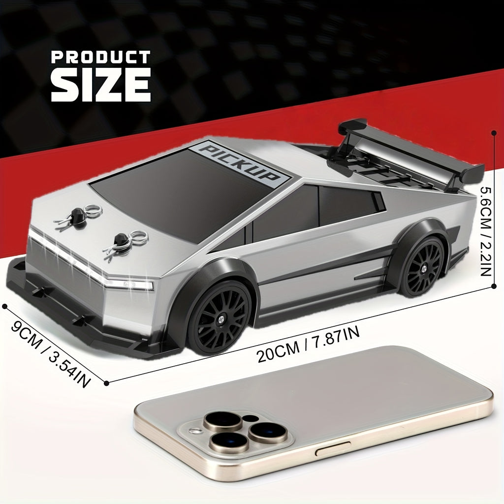 RC Car 1:24 Scale 4WD High Speed Drift Car with LED Lights & 2.4GHz Remote Control – All Terrain Off-Road Toy Car for Kids Boys Girls, Birthday Christmas Halloween Gift